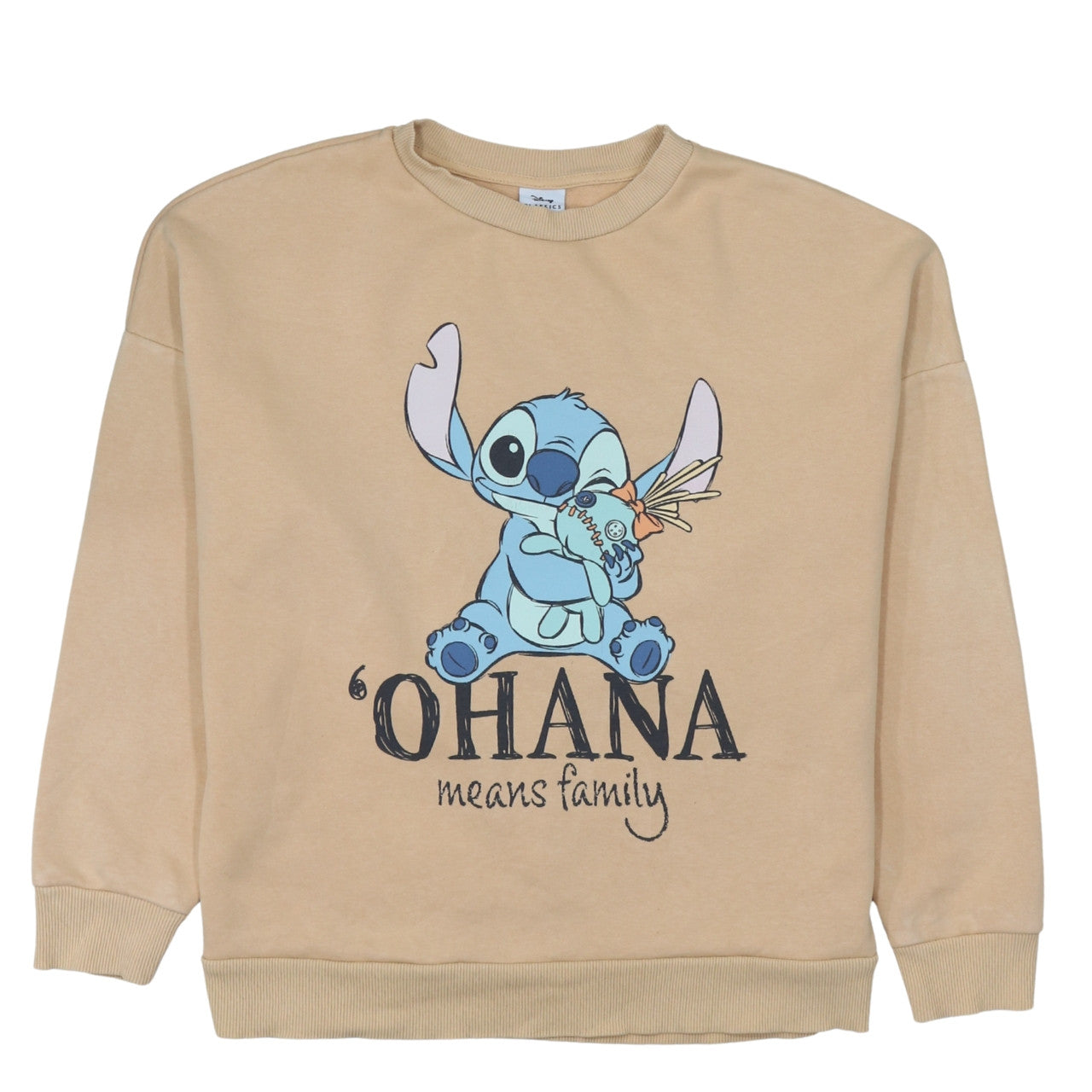 Disney Classics at George Women Beige Stitch Sweatshirt Size 8-10