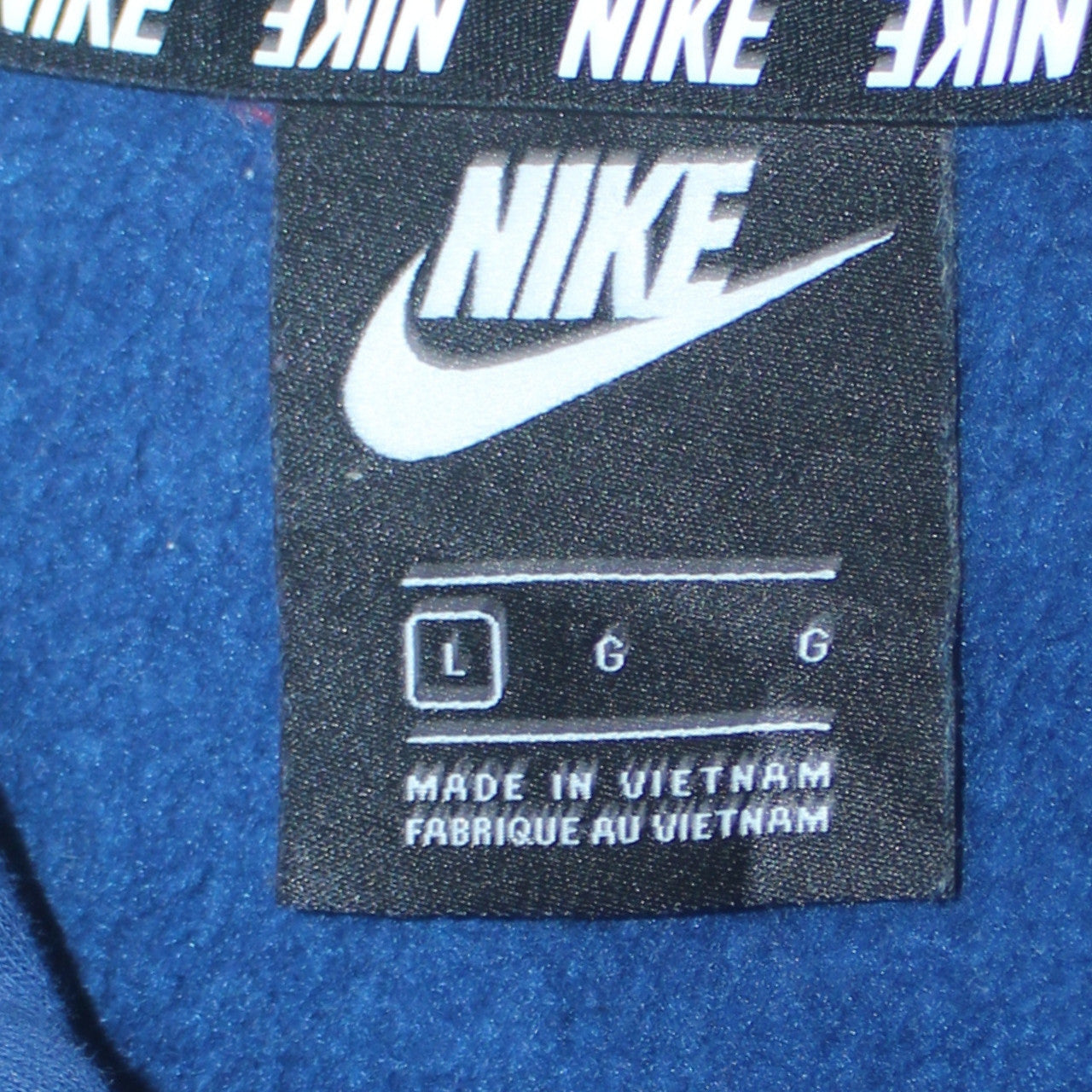 Nike Men's Blue Full Zip Hooded Sports Jacket Size L