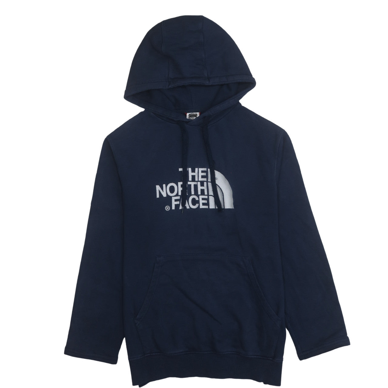 The North Face Men's Blue Pullover Hoodie Medium Logo Cotton