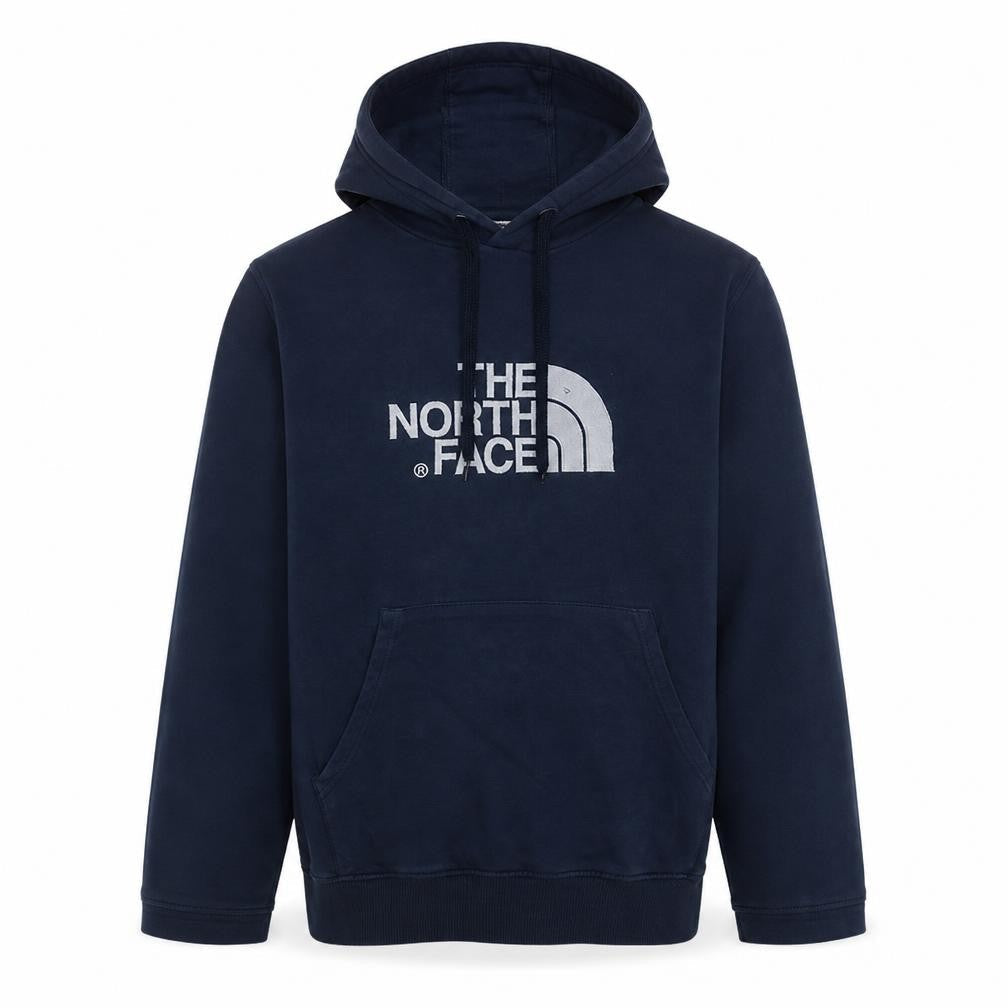 The North Face Men's Blue Pullover Hoodie Medium Logo Cotton