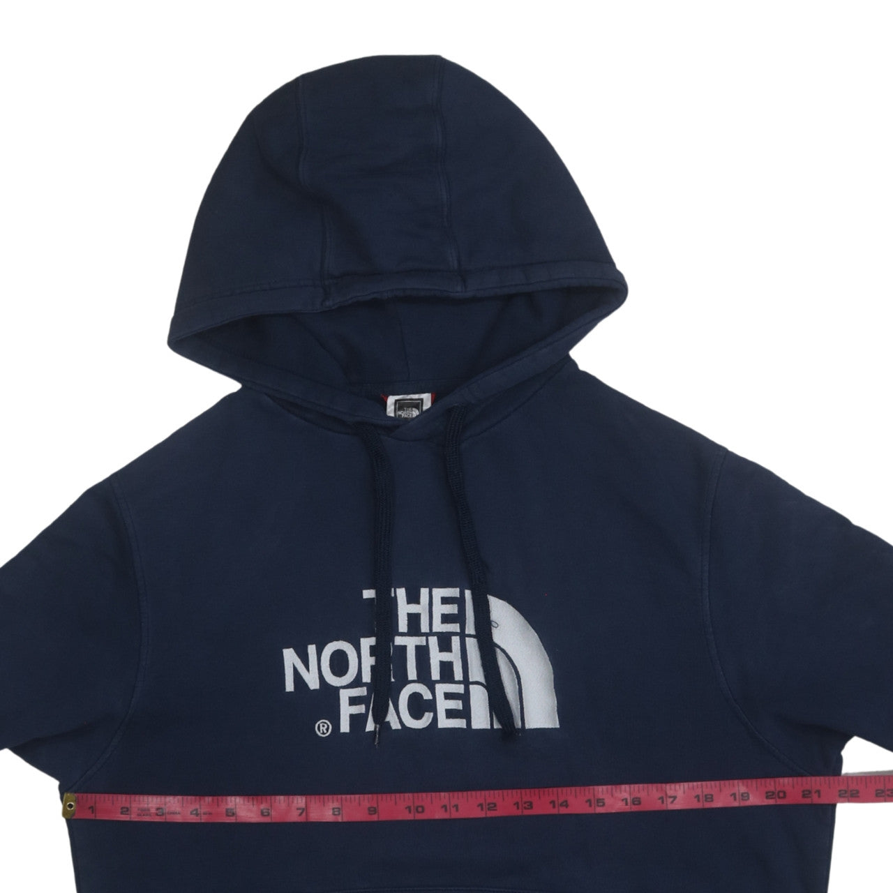 The North Face Men's Blue Pullover Hoodie Medium Logo Cotton