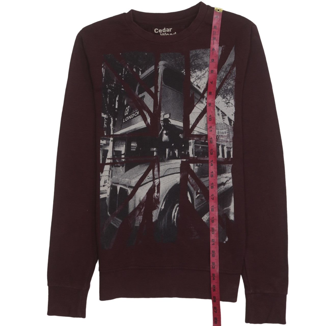 Cedar Wood State Men's Brown XS London Graphic Print Sweatshirt