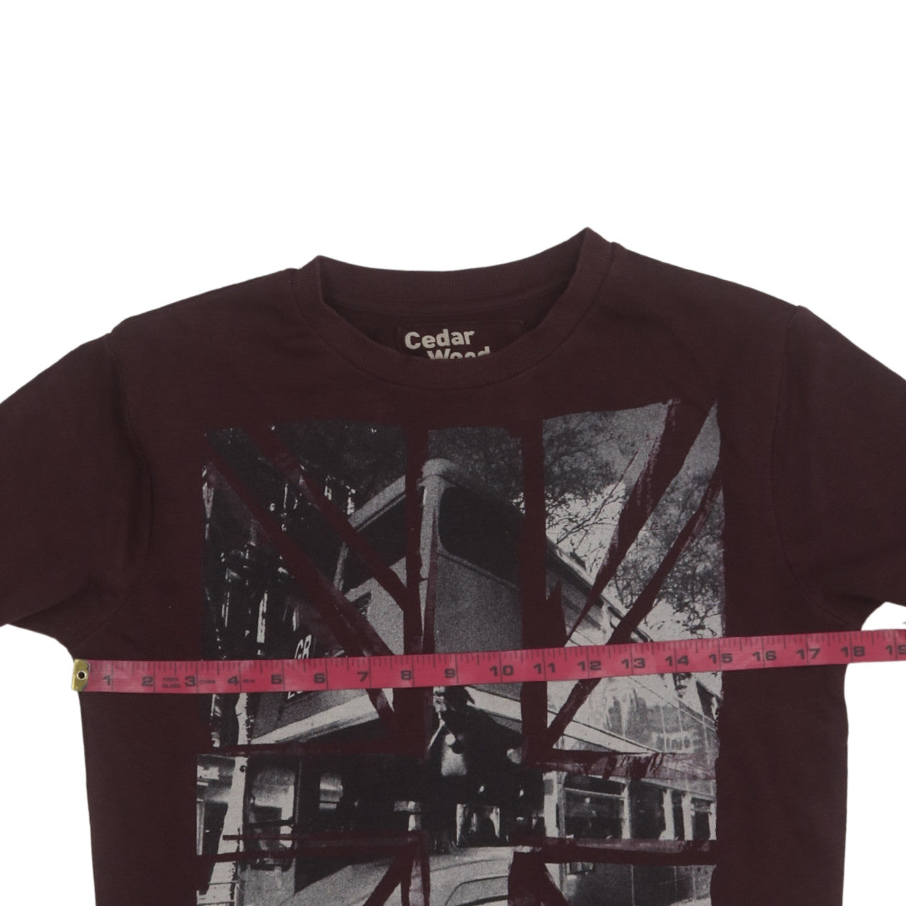 Cedar Wood State Men's Brown XS London Graphic Print Sweatshirt
