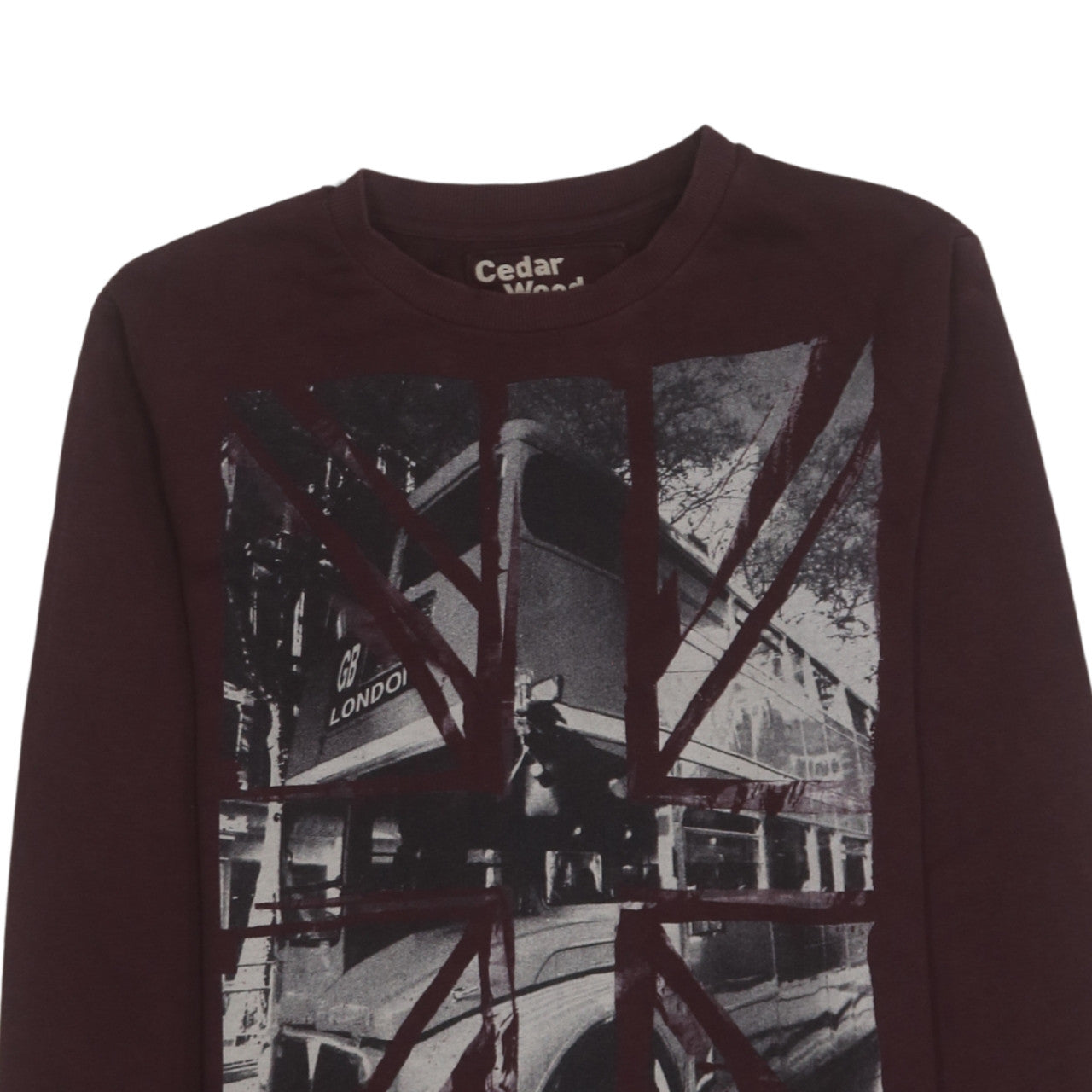 Cedar Wood State Men's Brown XS London Graphic Print Sweatshirt