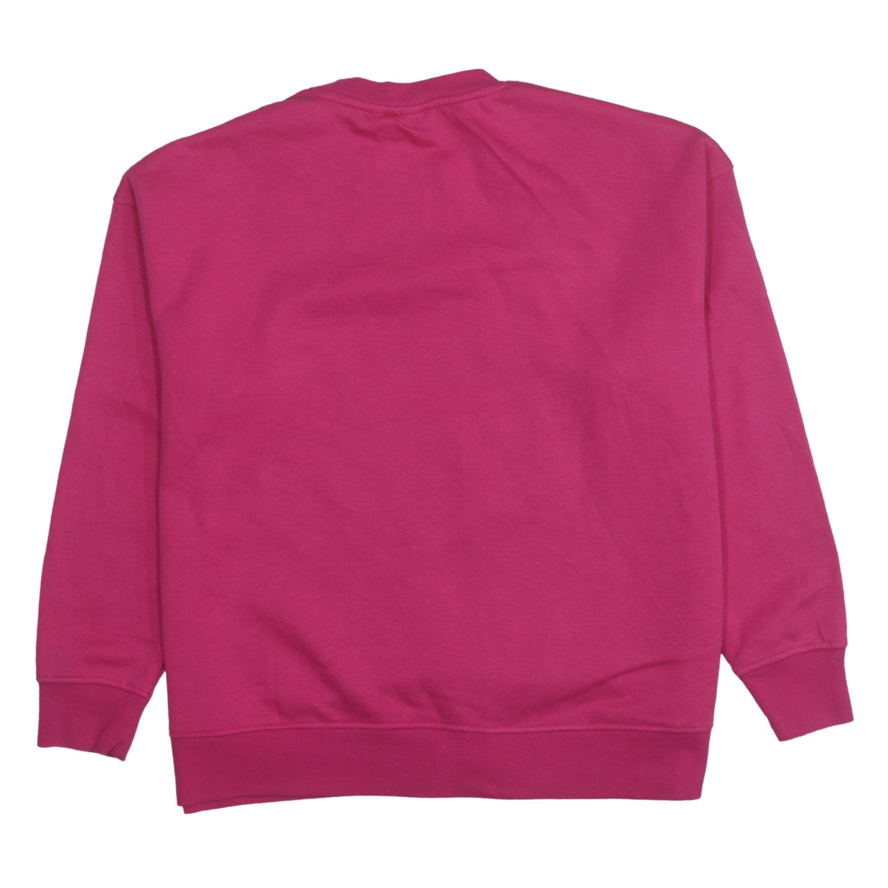 Disney Women Pink Stitch Pullover Sweatshirt L Crew Neck Cotton Blend