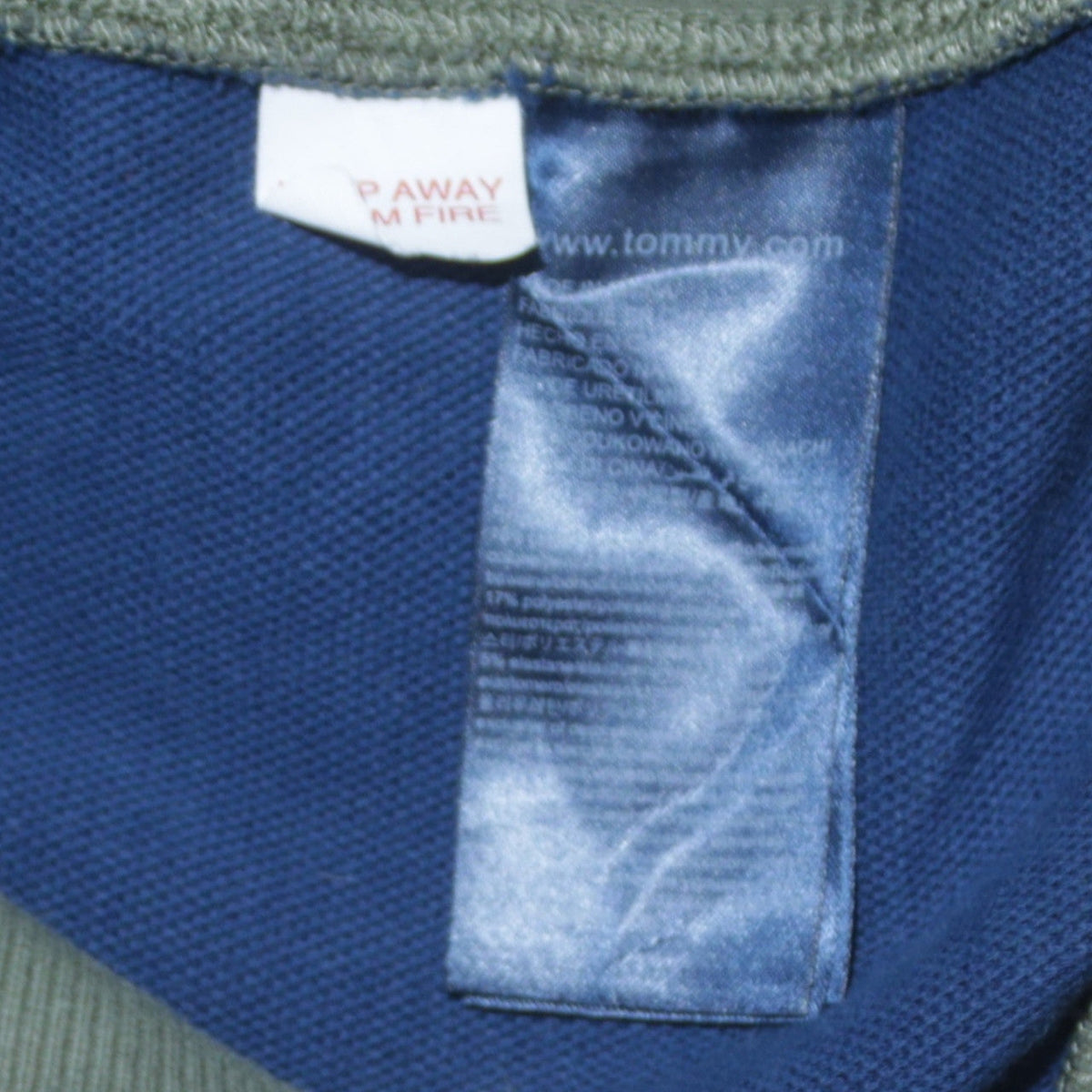 Tommy Hilfiger Boys Green & Navy Sweatshirt Size 152 Classic Crew Neck