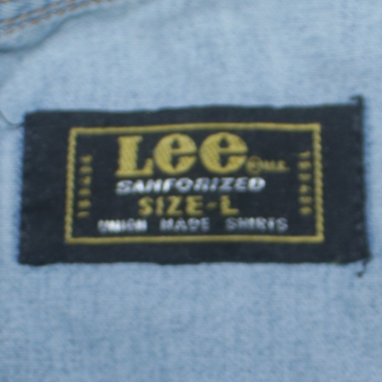 Lee Men's Blue Denim Western Button-Up Shirt Size L Regular Fit