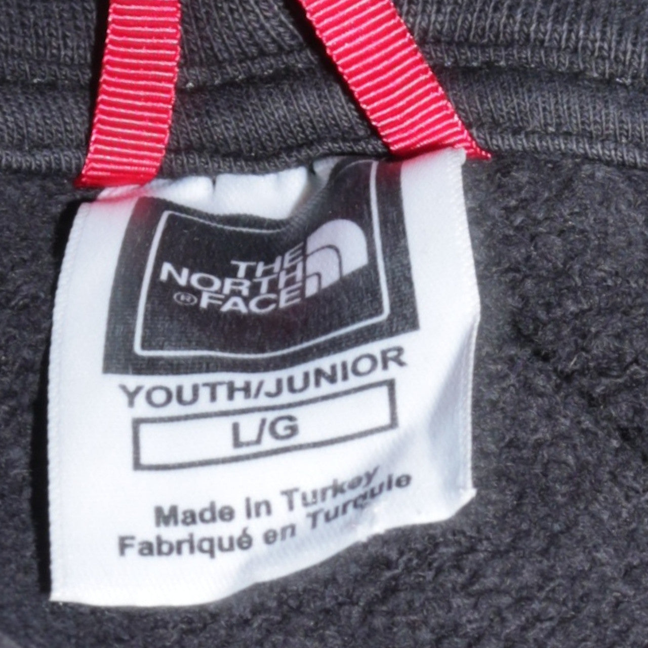The North Face Boys Black Large Pullover Hoodie 100% Cotton Logo Design