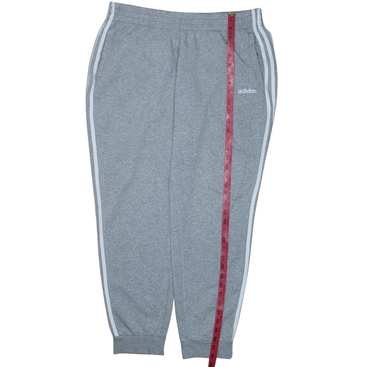 Adidas Womens Grey XL Jogger Sweatpants with Side Stripes