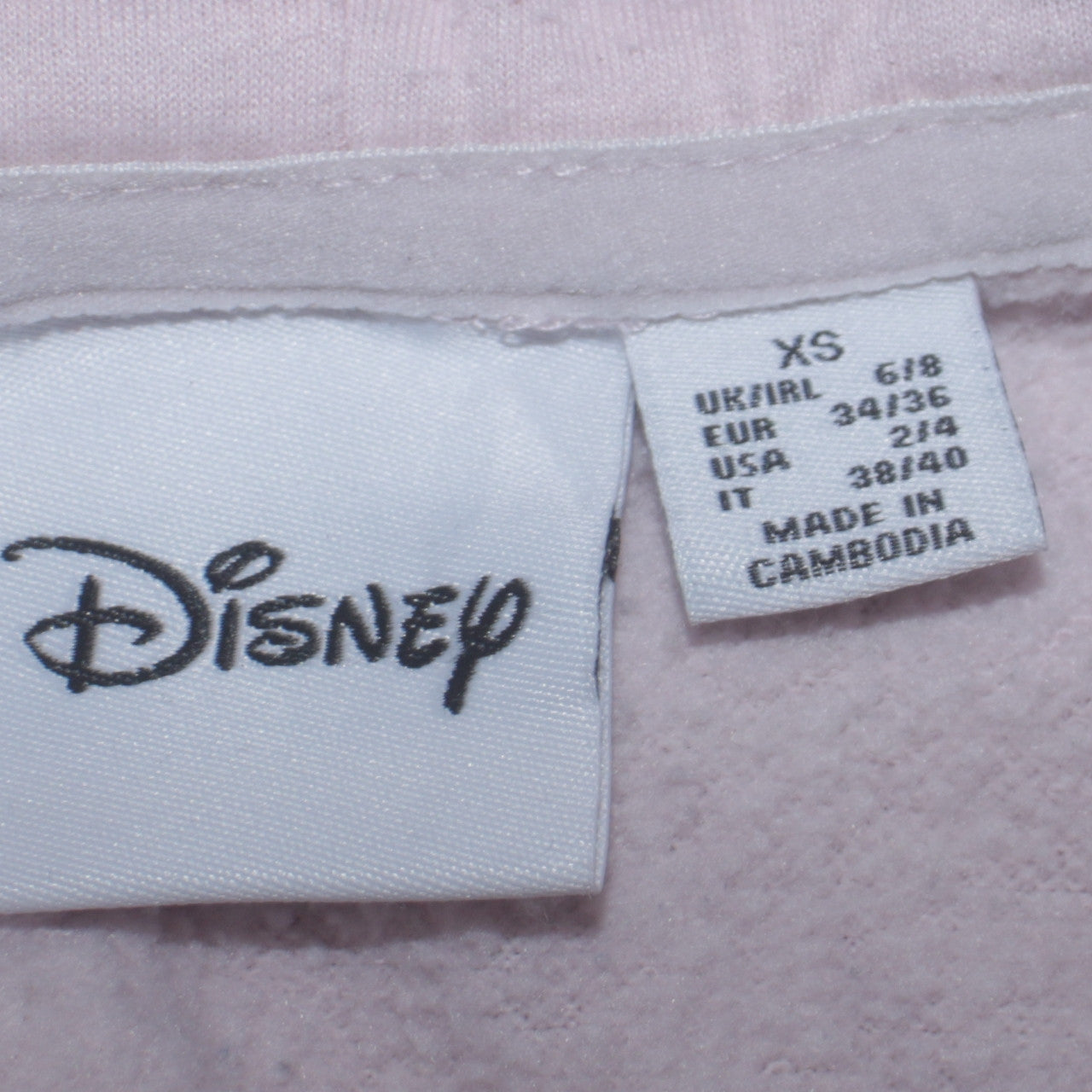 Disney Primark Women White Dumbo Pullover Hoodie XS Cotton Blend