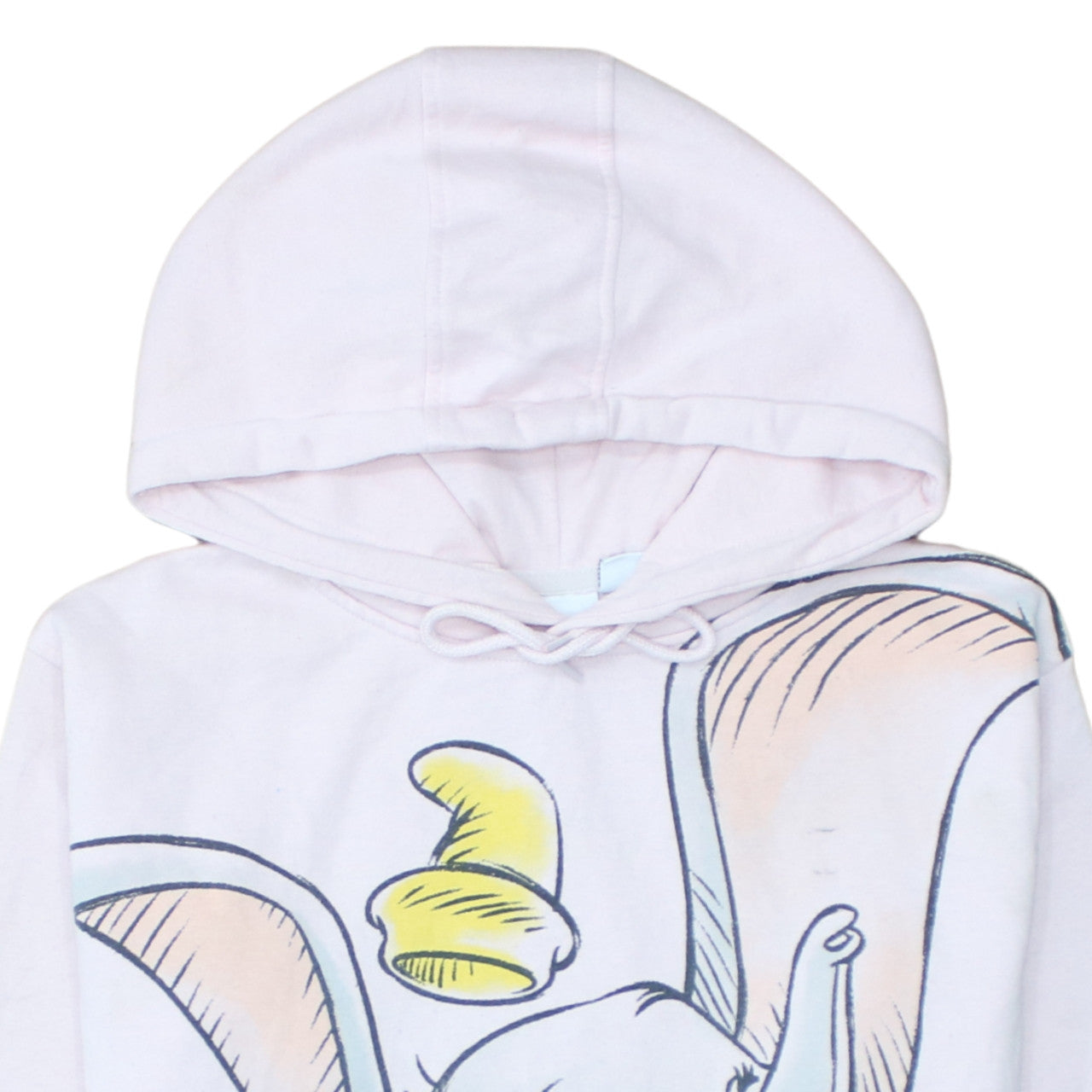 Disney Primark Women White Dumbo Pullover Hoodie XS Cotton Blend