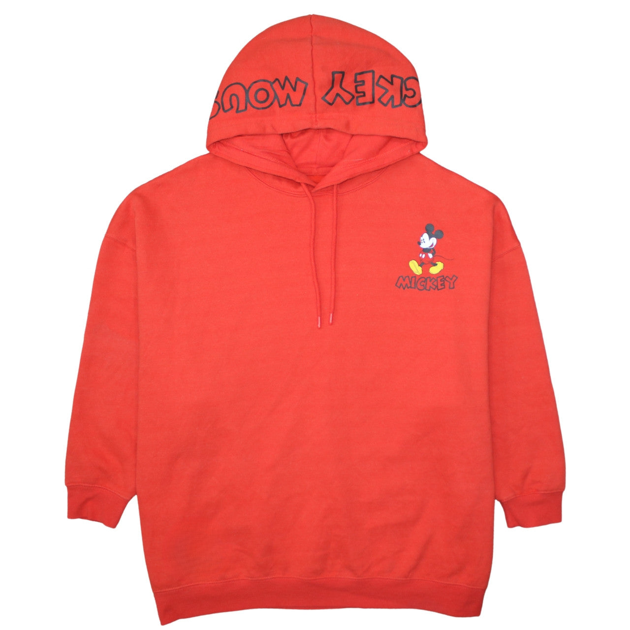 Disney Mickey Mouse Red Pullover Hoodie Men’s 2XL Graphic Fleece
