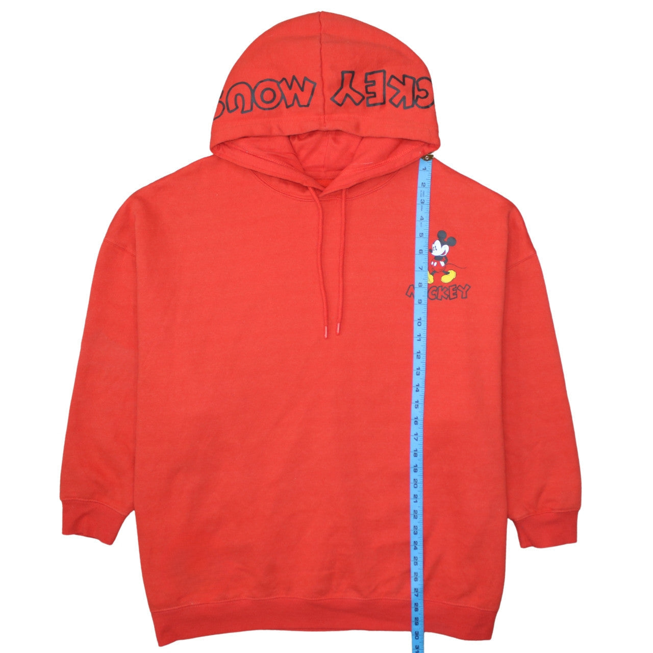 Disney Mickey Mouse Red Pullover Hoodie Men’s 2XL Graphic Fleece