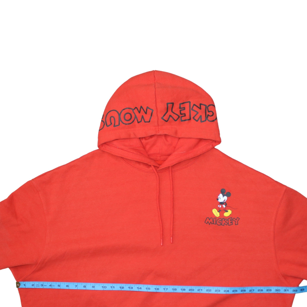 Disney Mickey Mouse Red Pullover Hoodie Men’s 2XL Graphic Fleece
