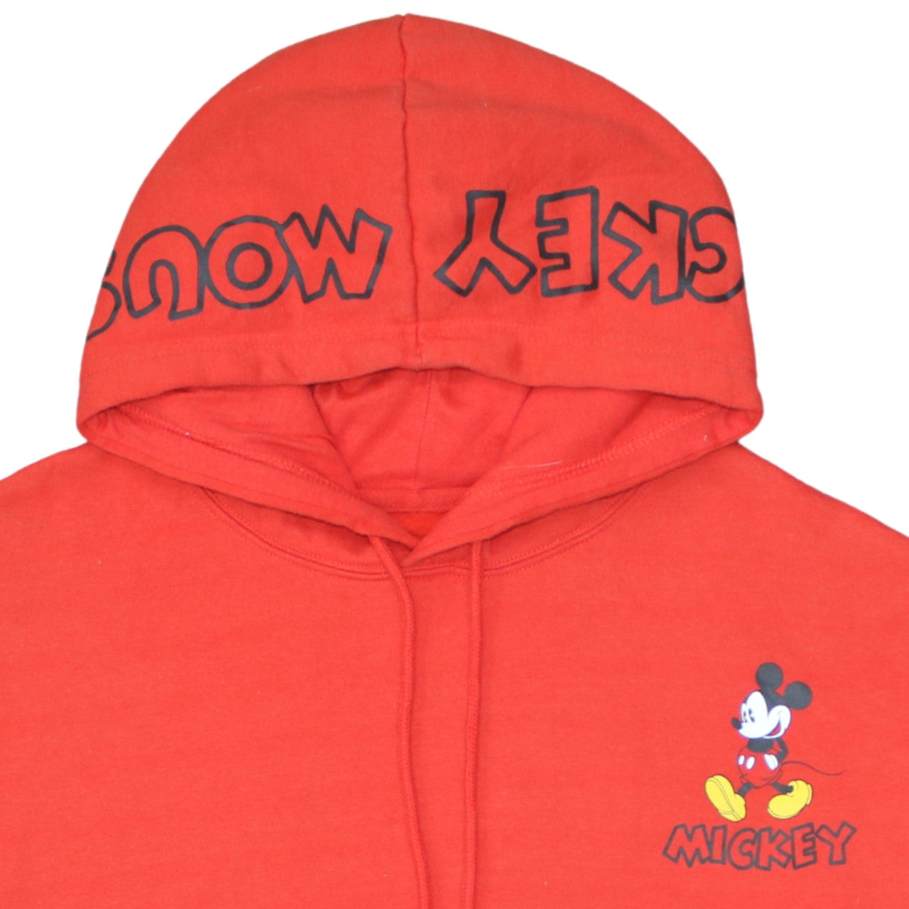 Disney Mickey Mouse Red Pullover Hoodie Men’s 2XL Graphic Fleece