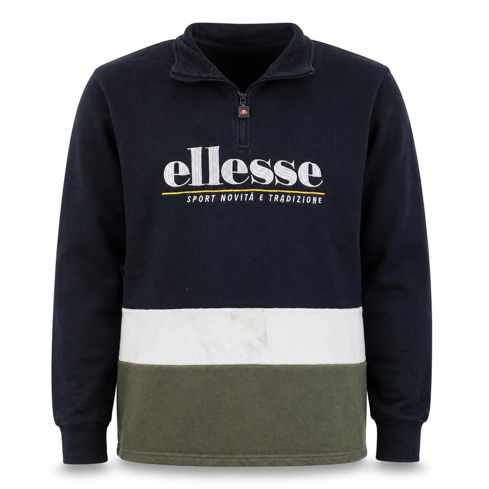 Ellesse Men's Multicoloured 1/4 Zip Pullover Sweatshirt Size S