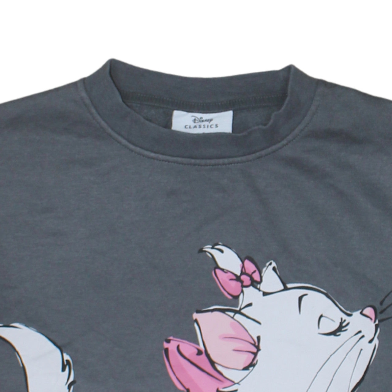 Disney Classics Marie Grey Pullover Sweatshirt Women M Primark Cares Cotton Blend