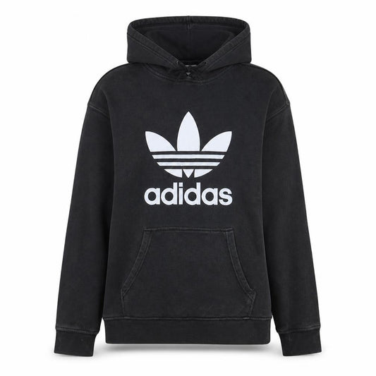 Front view of Adidas women’s black pullover hoodie xs hooded sweatshirt casual