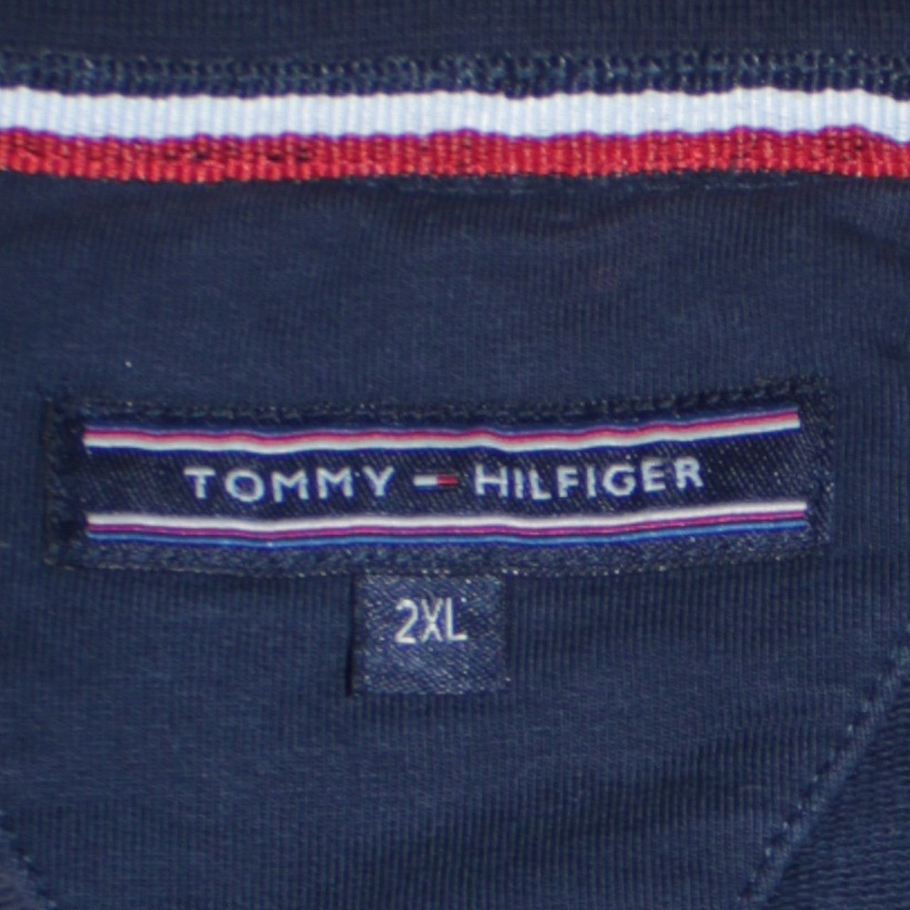 Tommy Hilfiger Men's Blue 2XL Full Zip Embroidered Sweatshirt