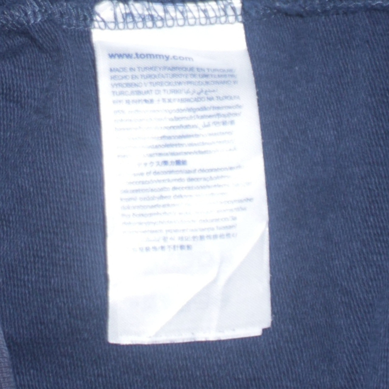 Tommy Hilfiger Men's Blue 2XL Full Zip Embroidered Sweatshirt