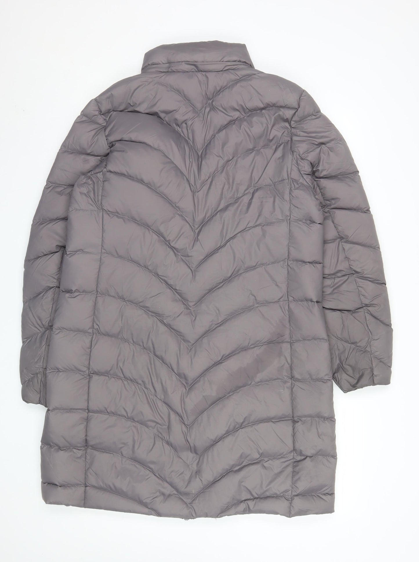 Marks and Spencer Womens Grey Long Puffer Coat Size 14