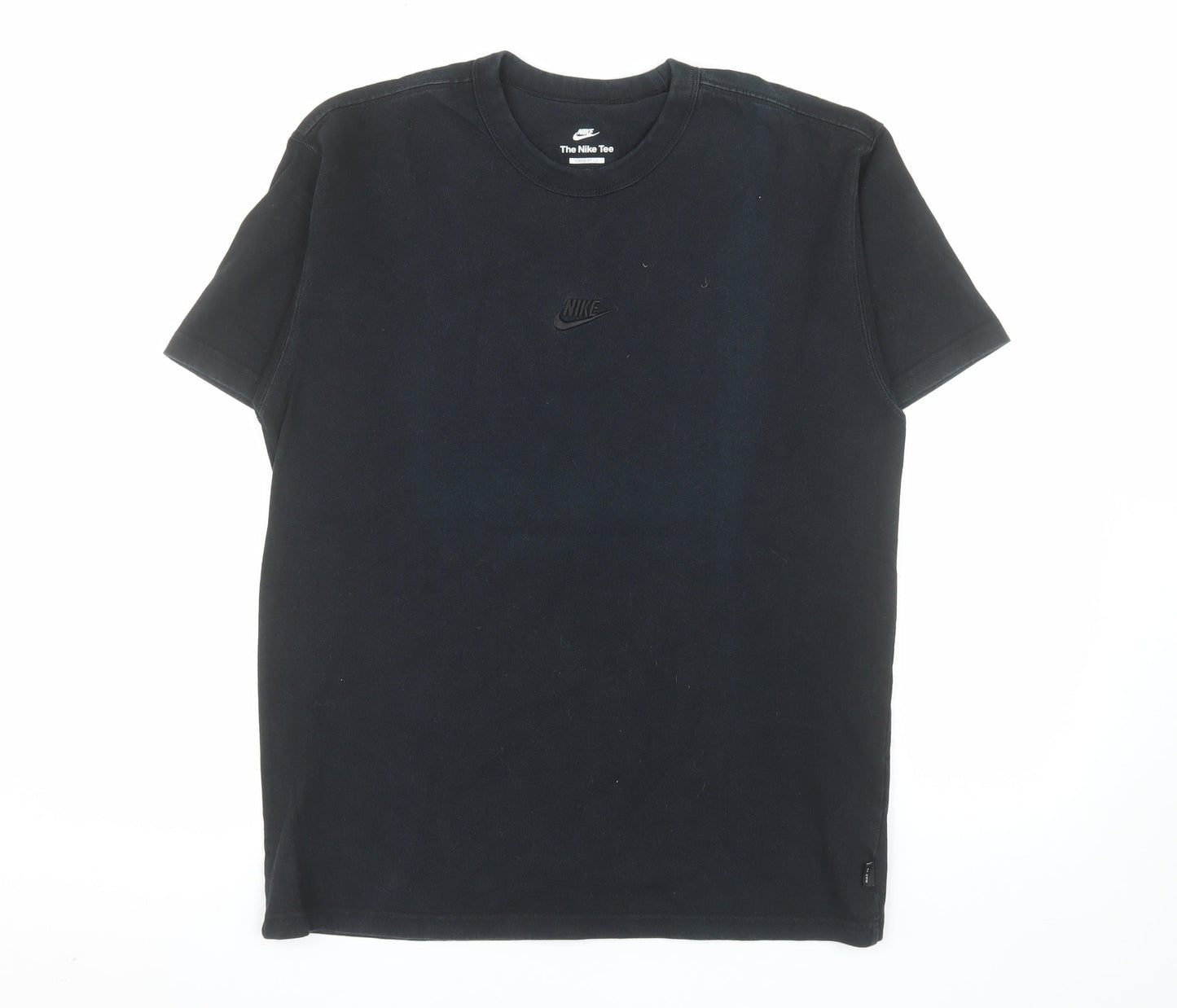 Nike Men's Black Loose Fit Cotton Crew Neck T-Shirt Size S