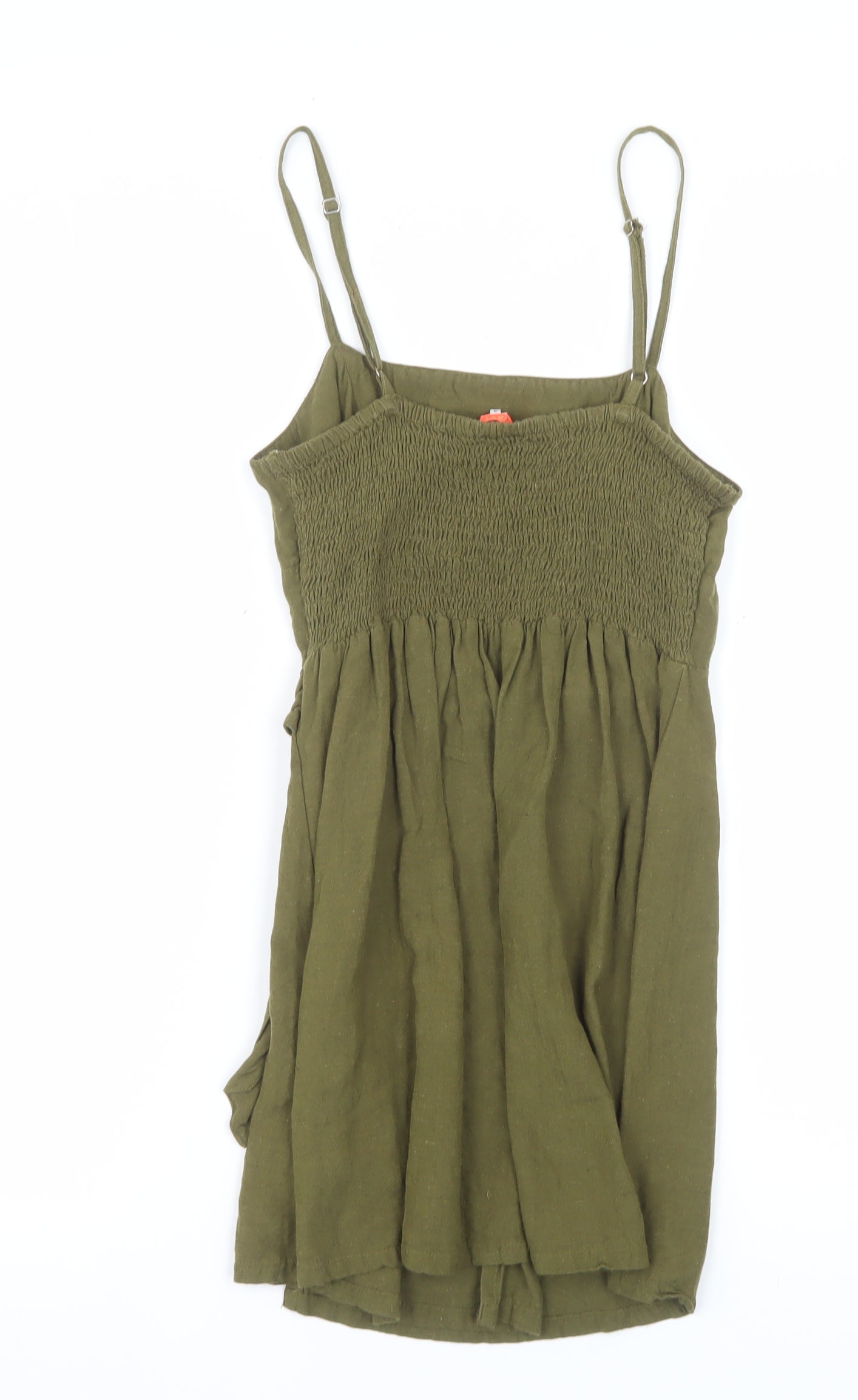 River Island Women Green Size 8 Strappy Slip Dress with Buckle