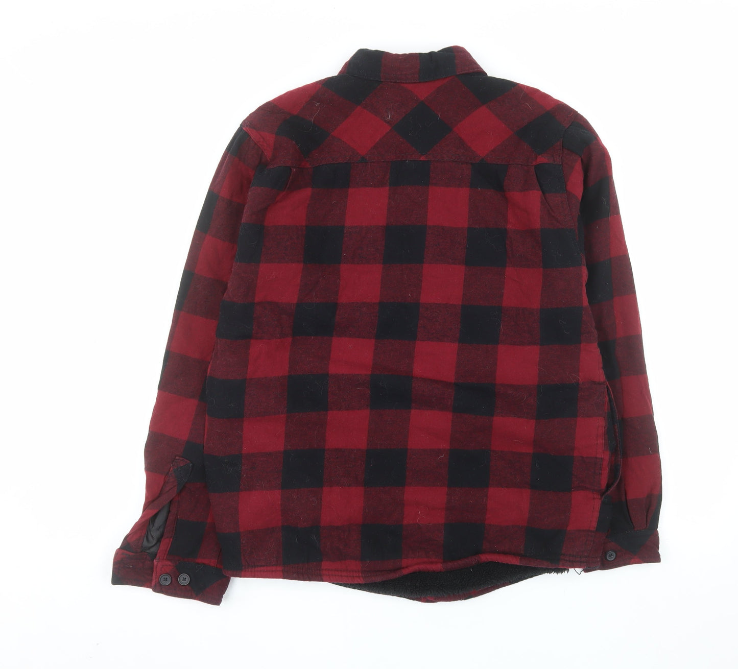 Boston Traders Men's Red Check Lined Flannel Jacket Size S