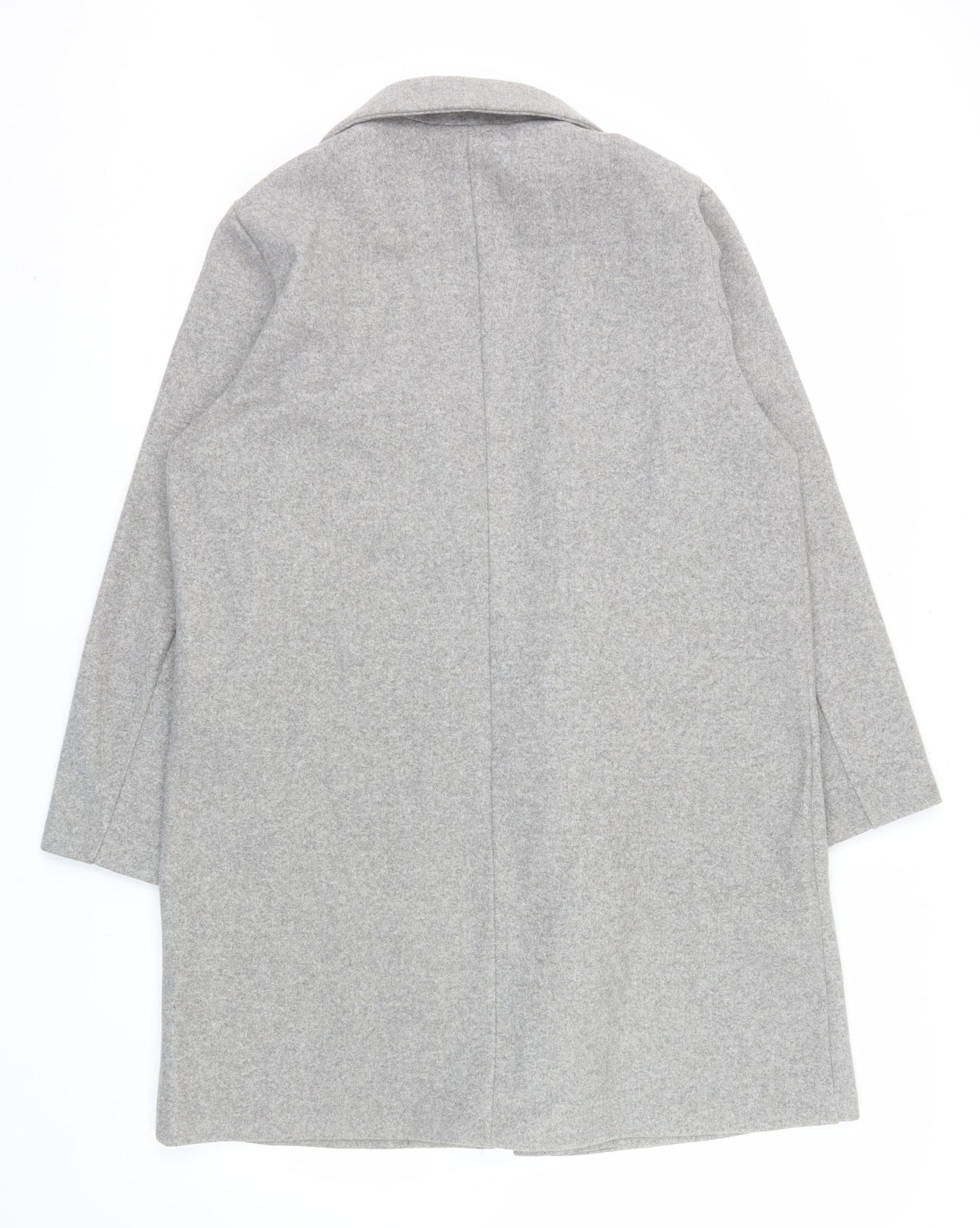 Primark Womens Grey Mid-Length Overcoat Size 14