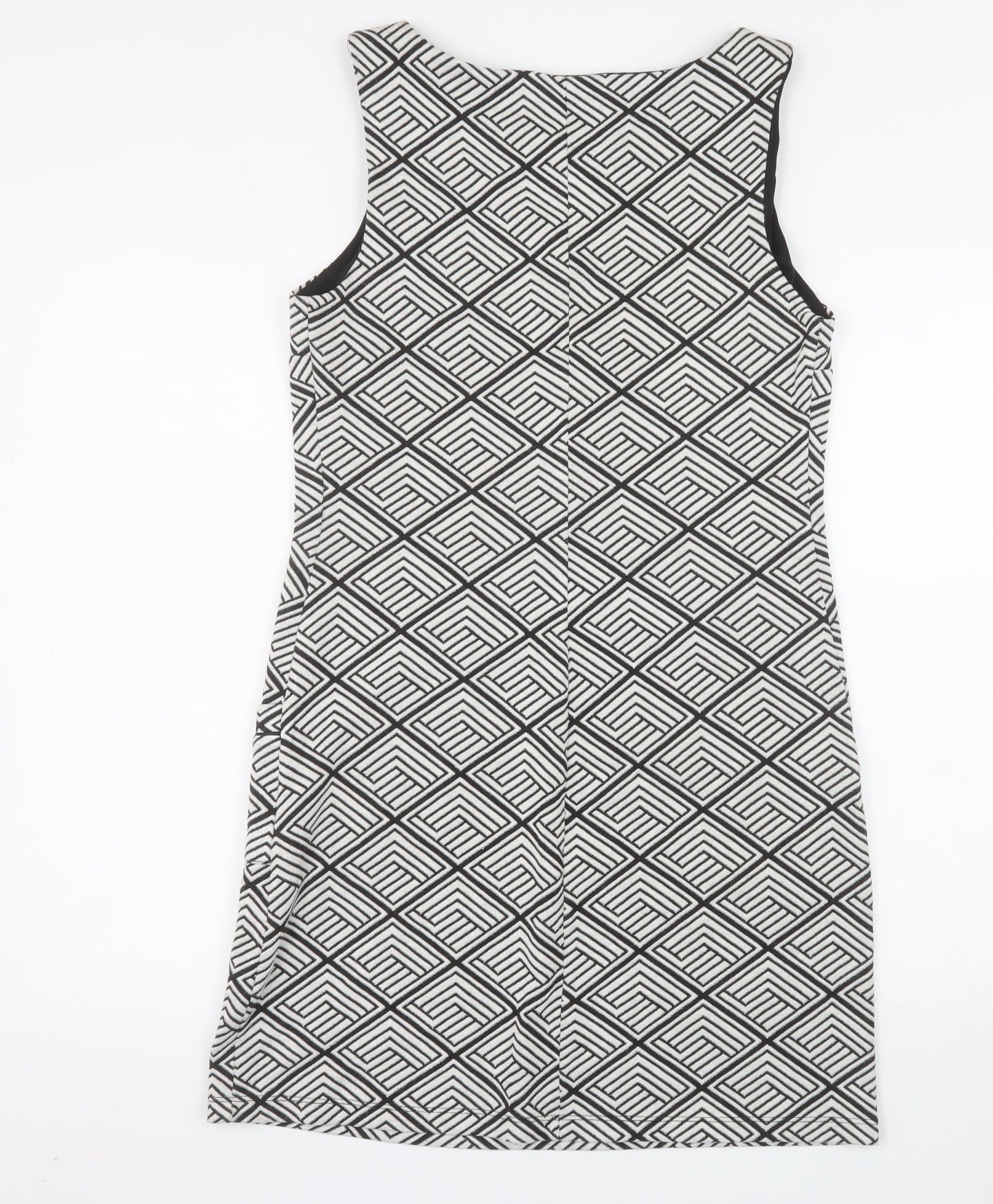 Dorothy Perkins Women’s Black Geometric Shift Dress Size 12