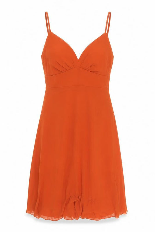 Ever Pretty Women’s Orange Knee Length Slip Dress UK 12