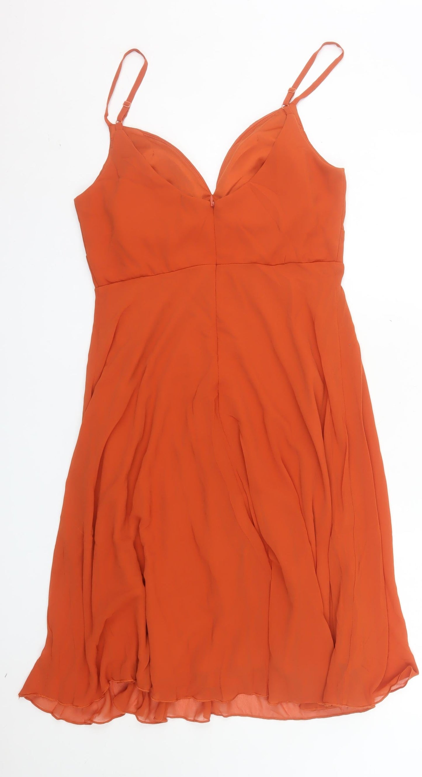 Ever Pretty Women’s Orange Knee Length Slip Dress UK 12