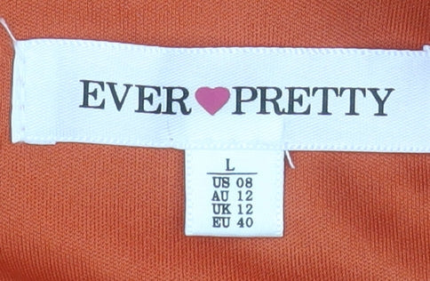 Ever Pretty Women’s Orange Knee Length Slip Dress UK 12