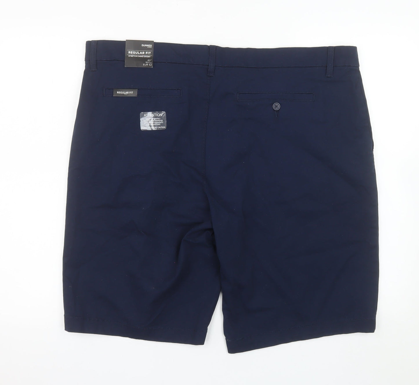 Dunnes Stores Men’s Navy Chino Shorts 42in Regular Fit Casual Summer