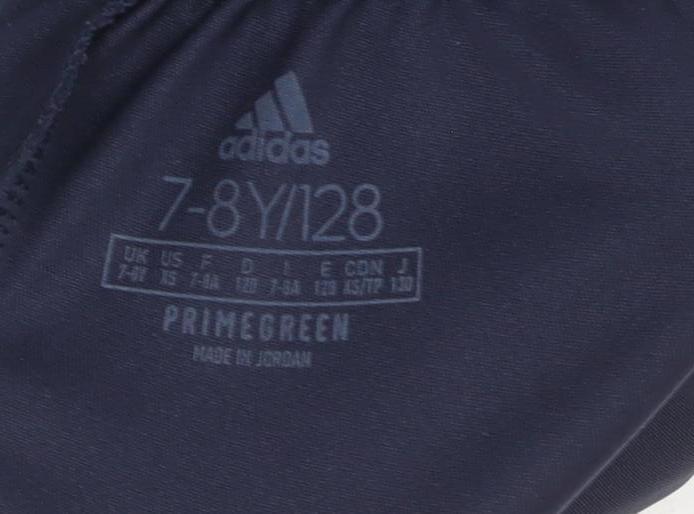 Adidas Boys Blue 7-8 Years Athletic Football Shorts Primegreen