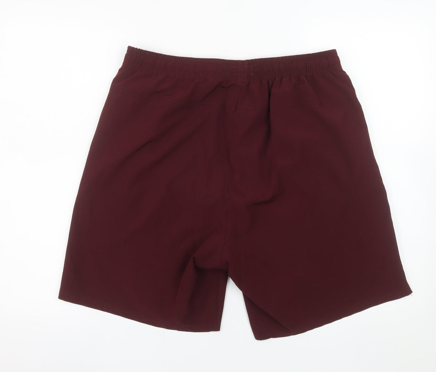 L'EROÁ Men’s Burgundy Athletic Shorts Size L Polyester Blend