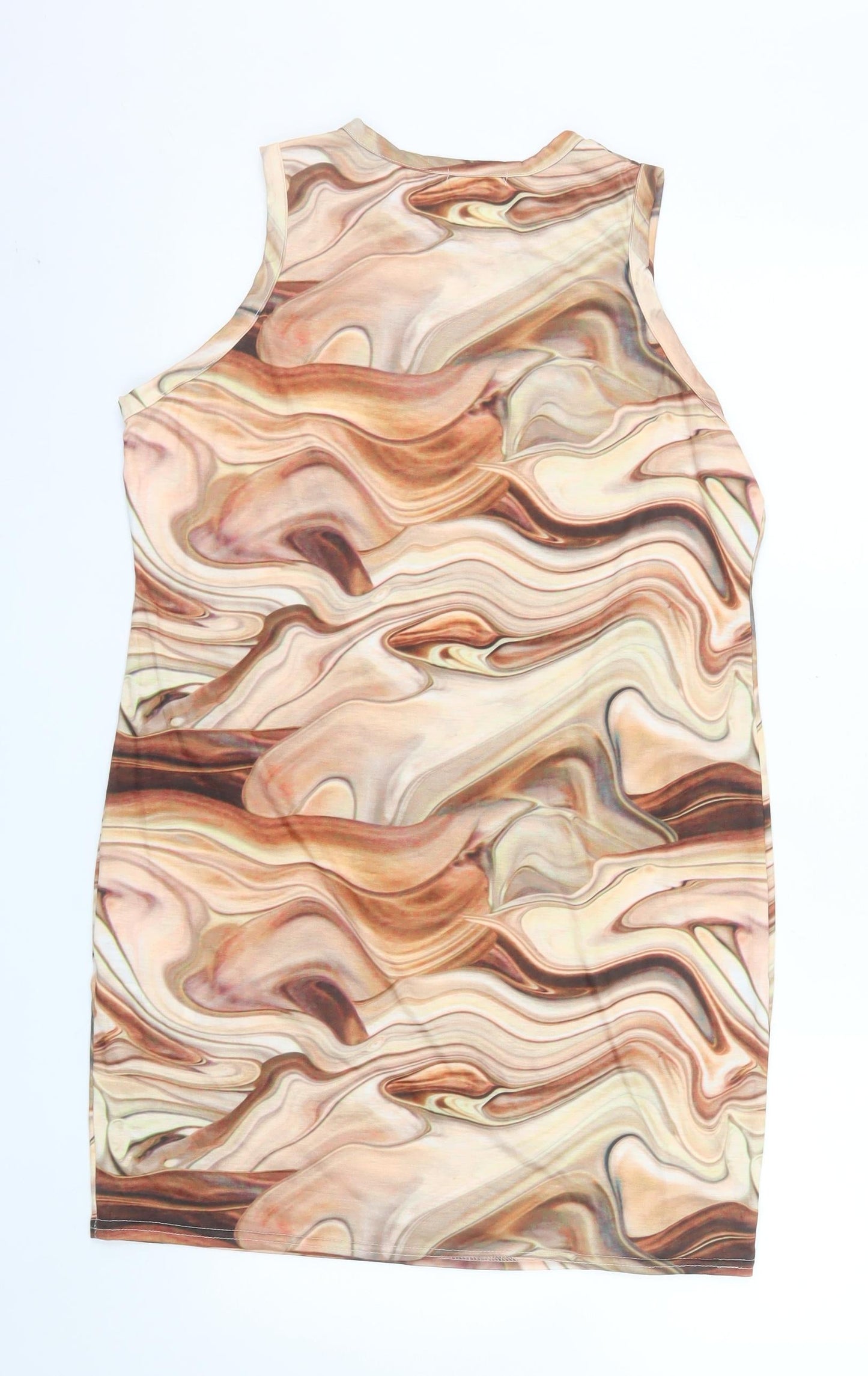 I Saw It First Womens Brown Bodycon Sleeveless Dress Size 20