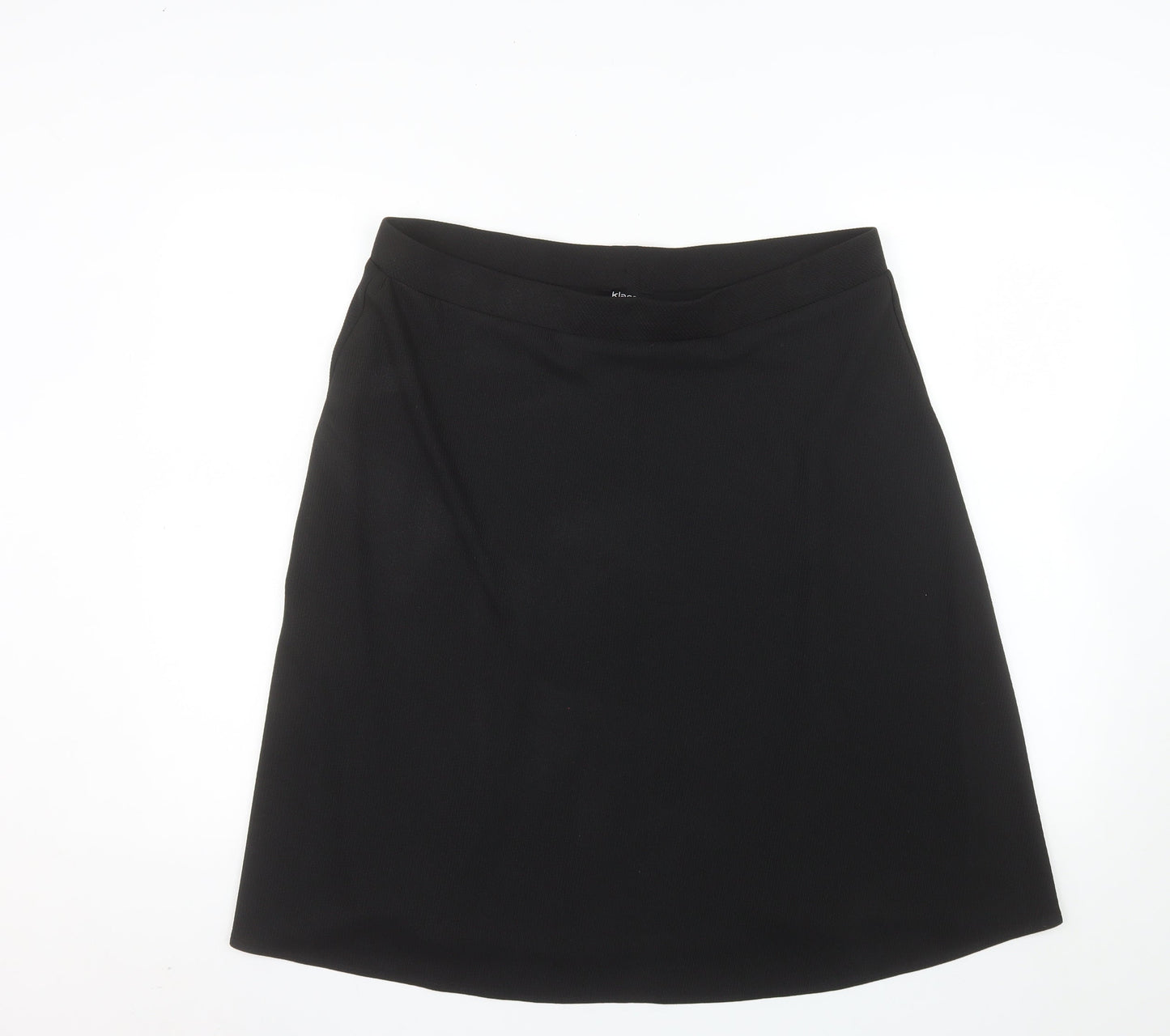 Klass Women’s Black A-Line Stretch Jersey Skirt Size 18