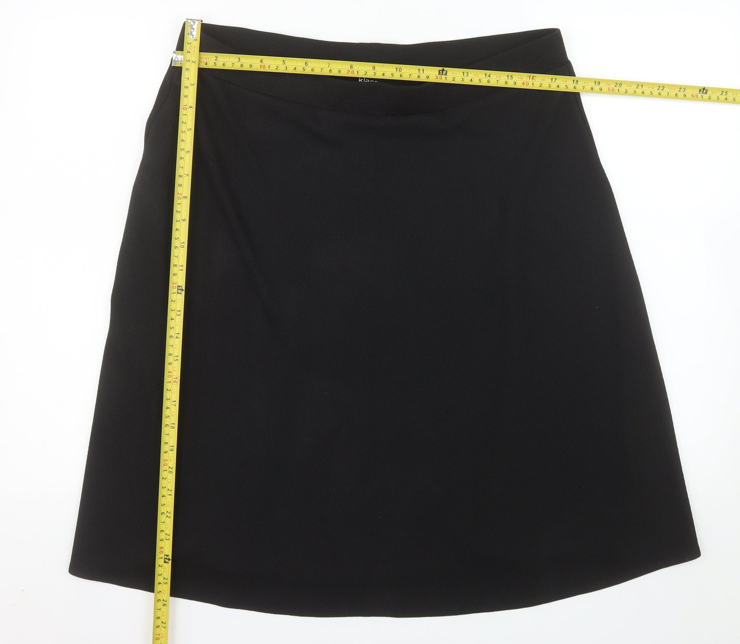 Klass Women’s Black A-Line Stretch Jersey Skirt Size 18