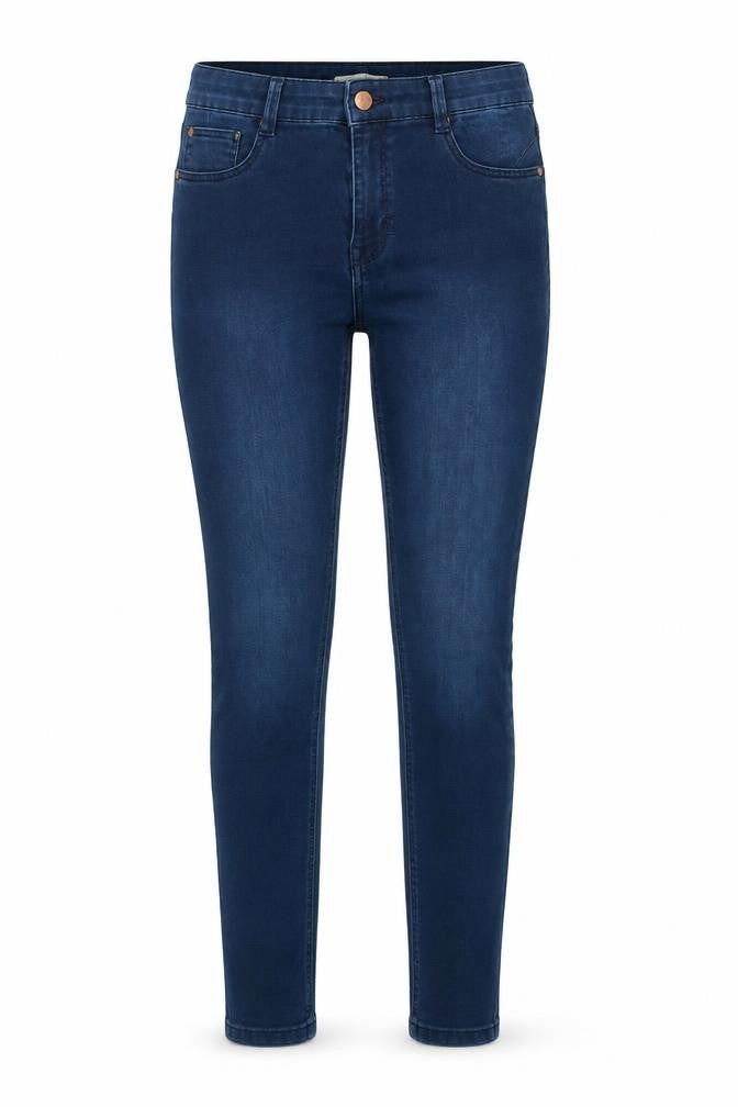 Denim Co. Women's Blue Skinny Jeans Size 14 Slim Fit Mid Rise