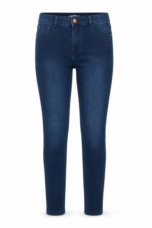 Denim Co. Women's Blue Skinny Jeans Size 14 Slim Fit Mid Rise