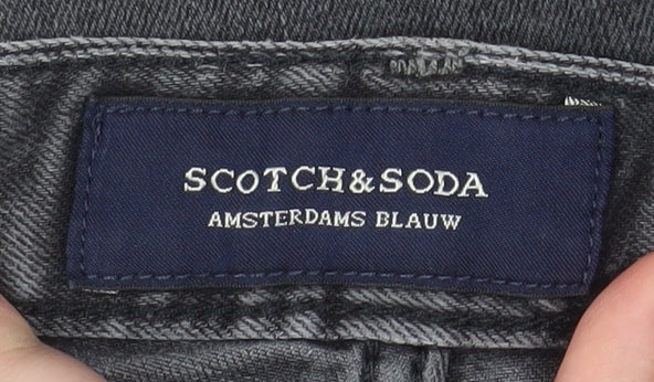Scotch & Soda Mens Grey Slim Straight Jeans W34 L34 Denim