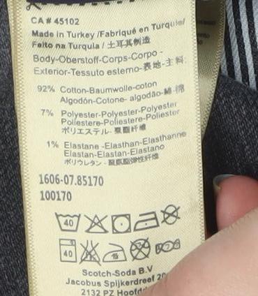 Scotch & Soda Mens Grey Slim Straight Jeans W34 L34 Denim