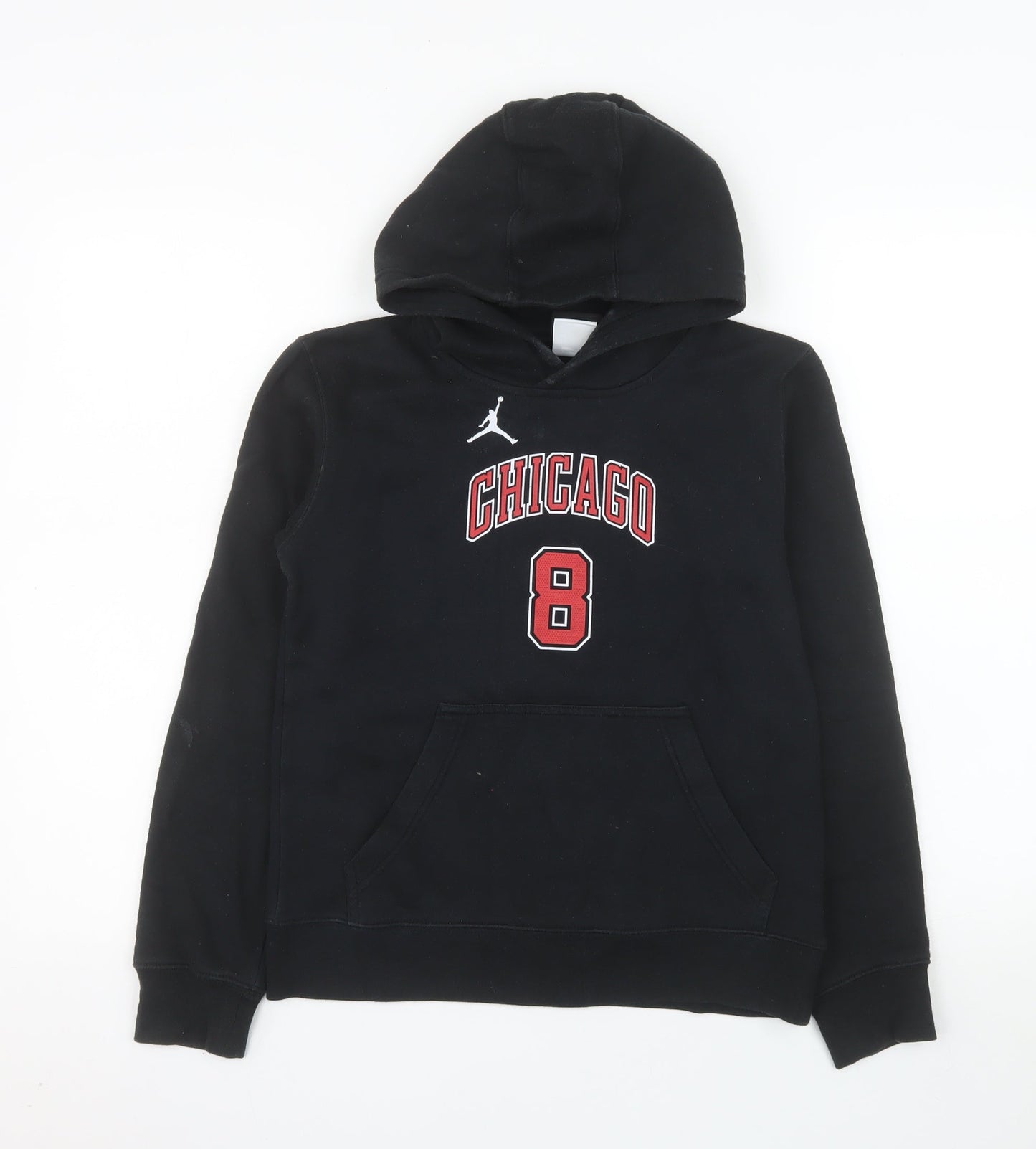 Nike Boys Black Chicago Bulls Lavine 8 Pullover Hoodie Size M 10-12
