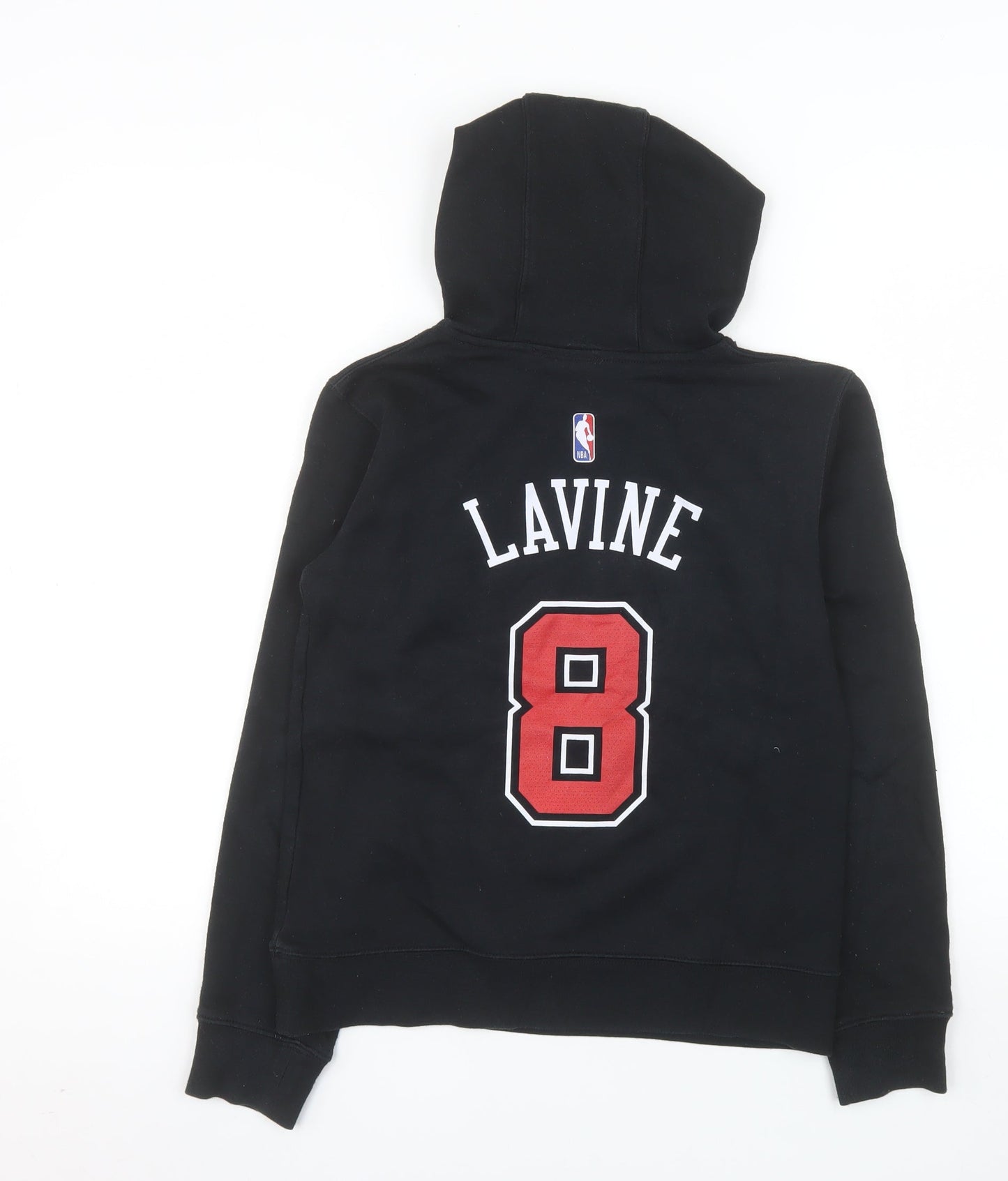 Nike Boys Black Chicago Bulls Lavine 8 Pullover Hoodie Size M 10-12