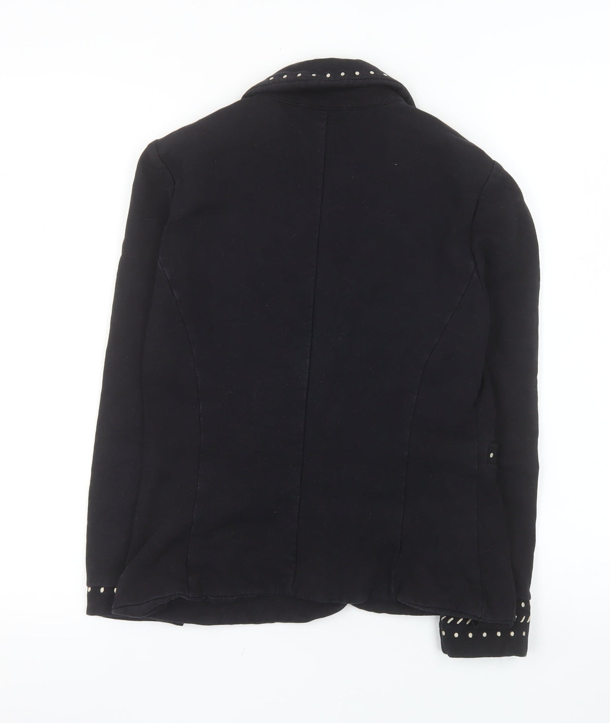 Pianura Studio Women's Black Studded Cotton Blazer Size 14