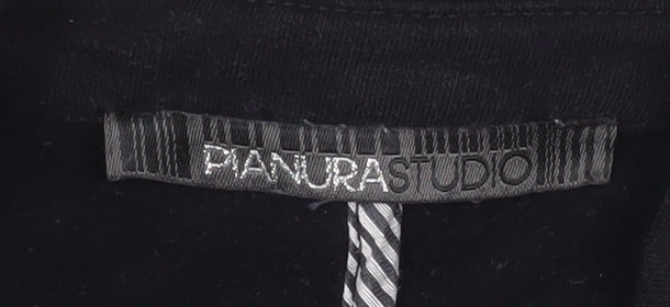 Pianura Studio Women's Black Studded Cotton Blazer Size 14