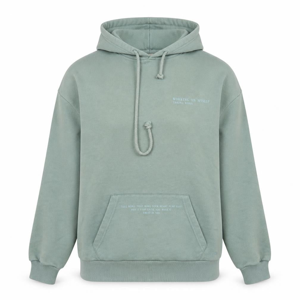 Pull&Bear Pull Women’s Green Pullover Hoodie Size S Cotton Blend Casual