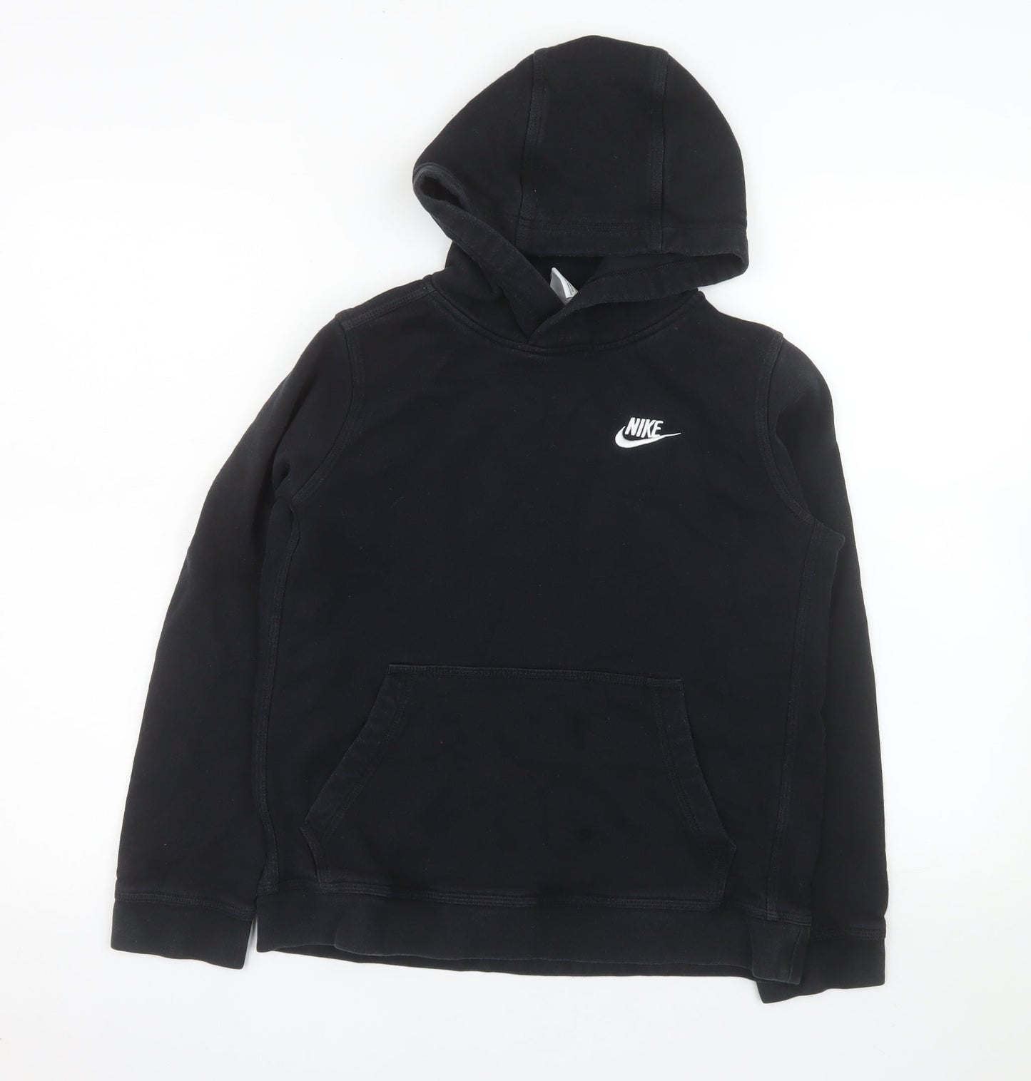 Nike Boys Black Pullover Fleece Hoodie 13-14 Years Regular Fit