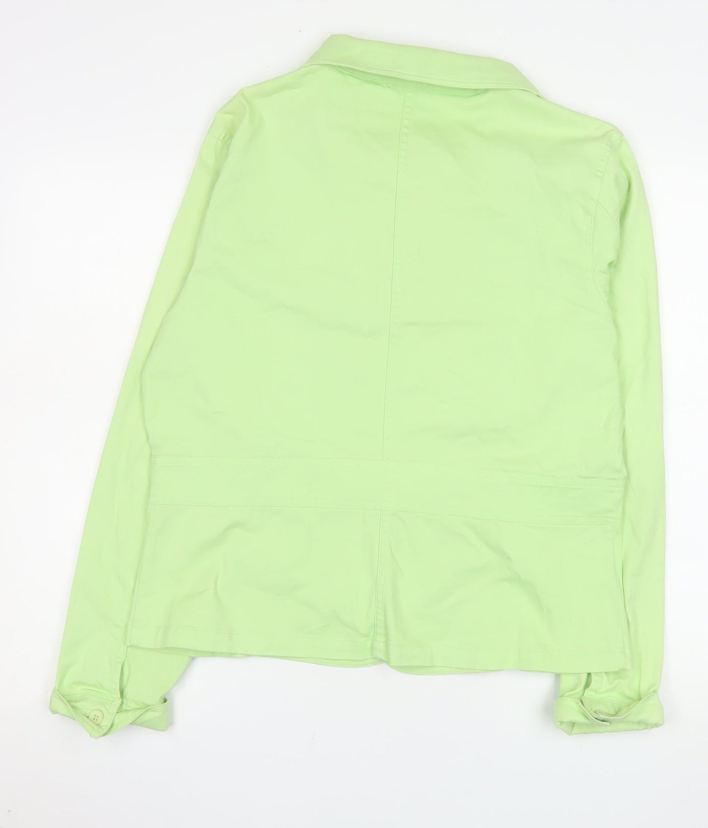 FRN by Francis Women's Green XL Cotton Blend Button Jacket